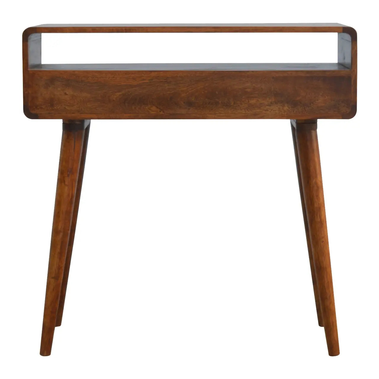 Curved Chestnut Console Table - Living with Luxury