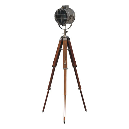 Caged Chrome Spotlight Floor Lamp - Living with Luxury