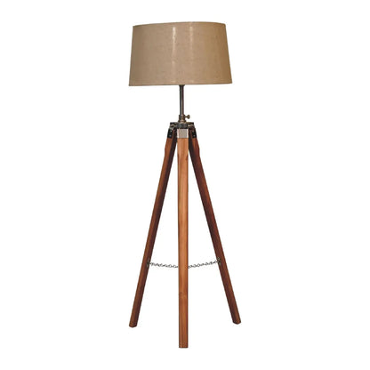 Fixed Chrome Tripod Floor Lamp - Living with Luxury