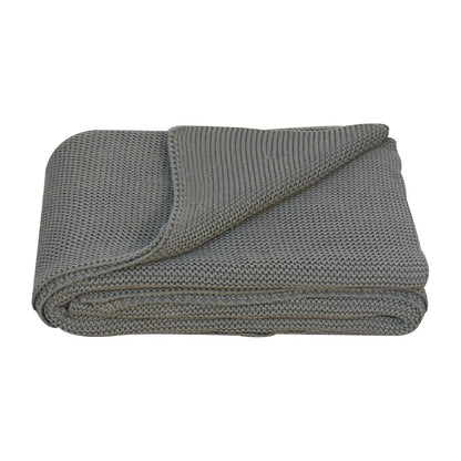 Double Olive Green Knit Throw - Living with Luxury