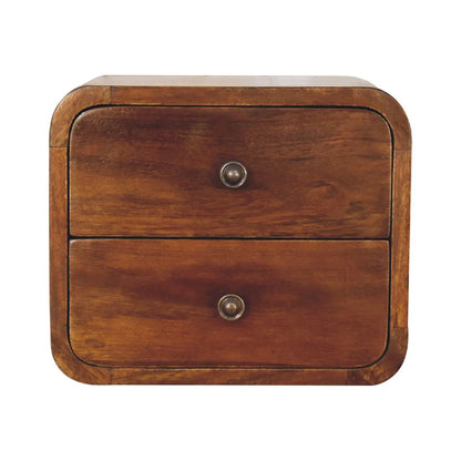 Floating Mini Chestnut Bedside - Living with Luxury