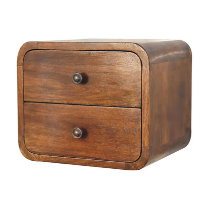 Floating Mini Chestnut Bedside - Living with Luxury