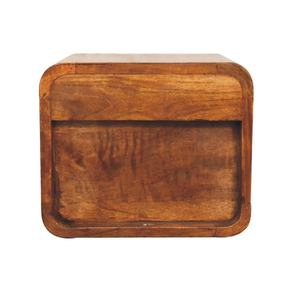 Floating Mini Chestnut Bedside - Living with Luxury