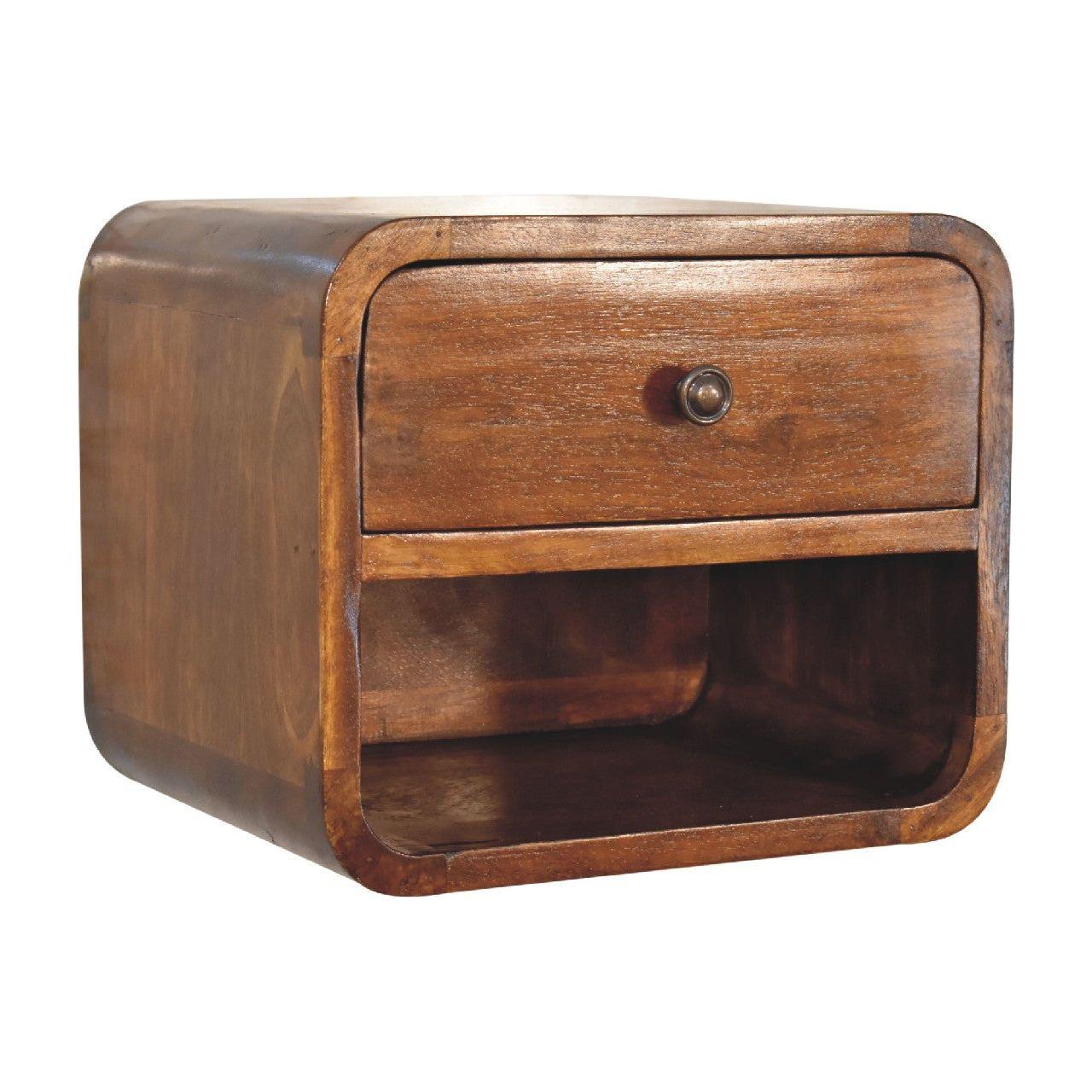 Mini Curve Floating Bedside - Living with Luxury
