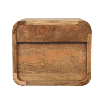Mini Oak-ish Floating Open Bedside - Living with Luxury