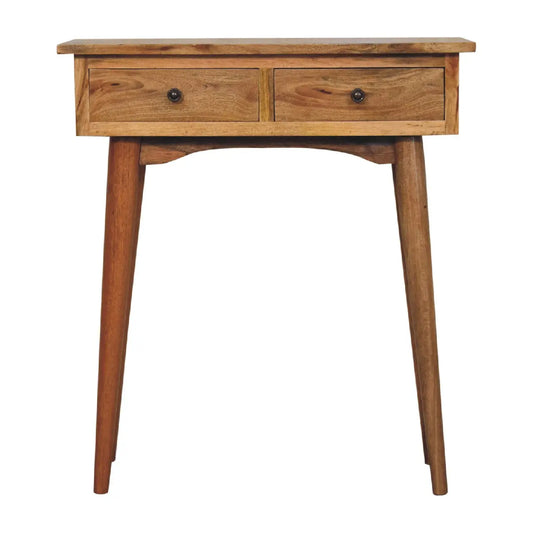 Mini Oak-ish Hallway Console Table - Living with Luxury