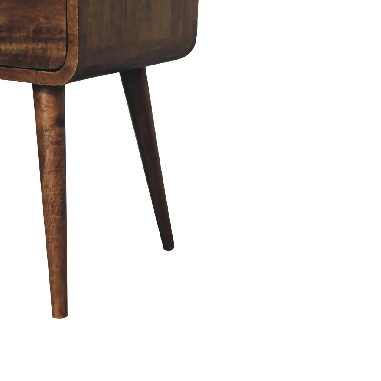 Mini Grey Wash Curve Open Bedside - Living with Luxury