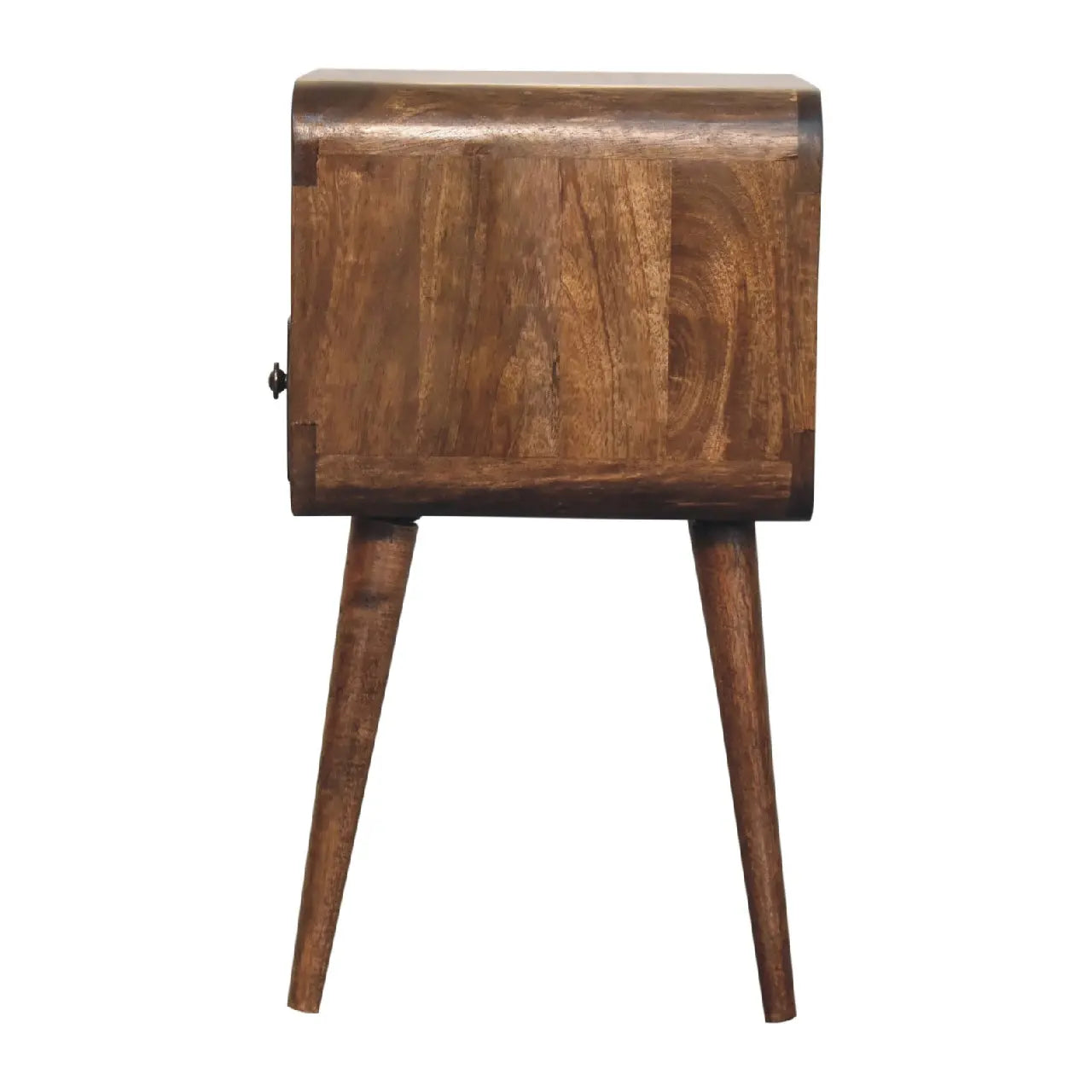 Mini Grey Wash Curve Open Bedside - Living with Luxury