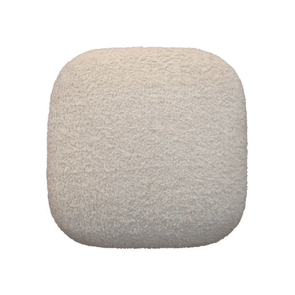 Boucle Cream Square Footstool - Living with Luxury