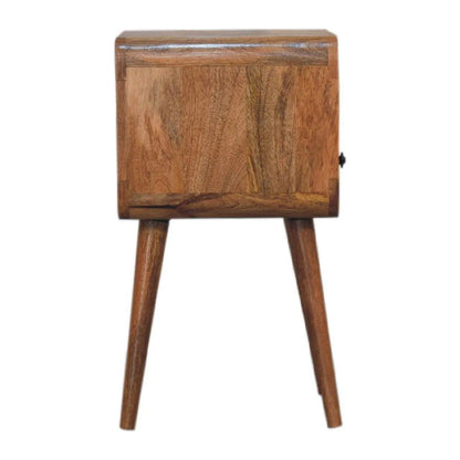 Mini Oakish Curve Open Bedside - Living with Luxury