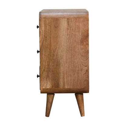 Mini Curved Oak-ish Chest - Living with Luxury