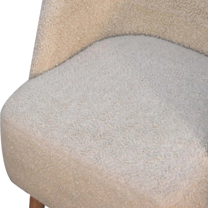 Cream Boucle Tub Chair - Living with Luxury