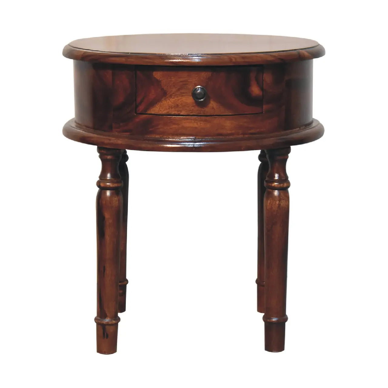 Honey finish Turned Leg Bedside - Living with Luxury