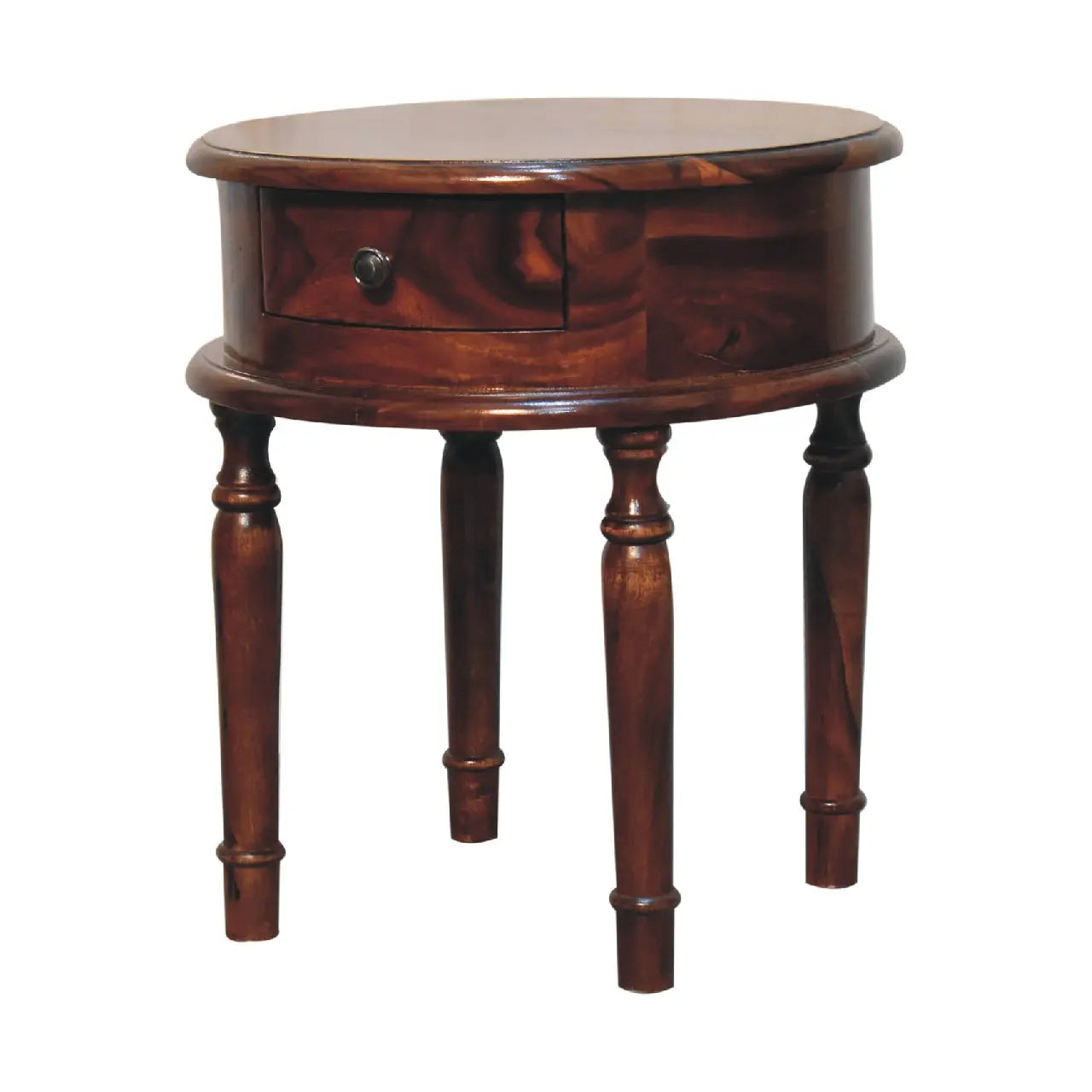 Honey finish Turned Leg Bedside - Living with Luxury