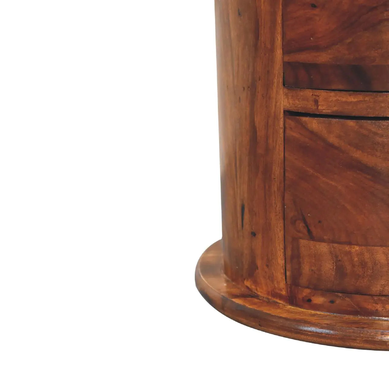 3 Drawer Chestnut Sheesham Drum - Living with Luxury