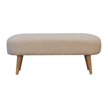Boucle Hallway Bench - Living with Luxury