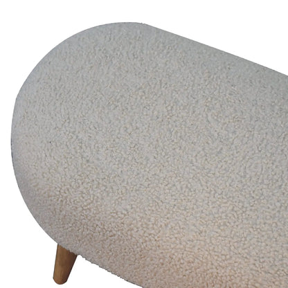 Boucle Hallway Bench - Living with Luxury