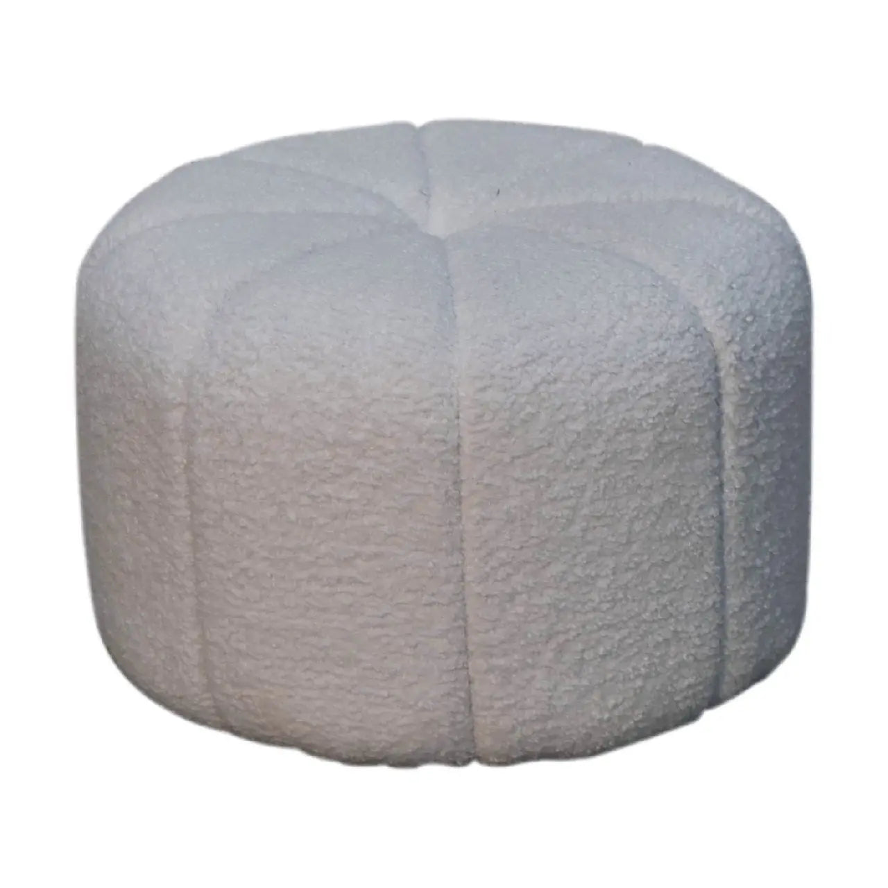 White Boucle Circus Footstool - Living with Luxury