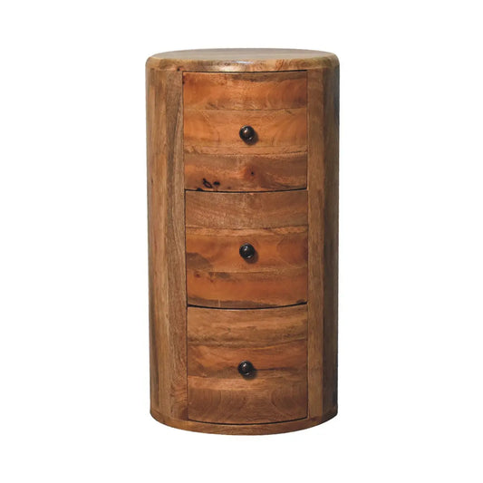 Oak-ish Drum Chest - Living with Luxury