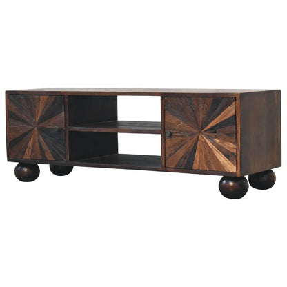 Sunrise Ball Walnut TV Unit - Living with Luxury