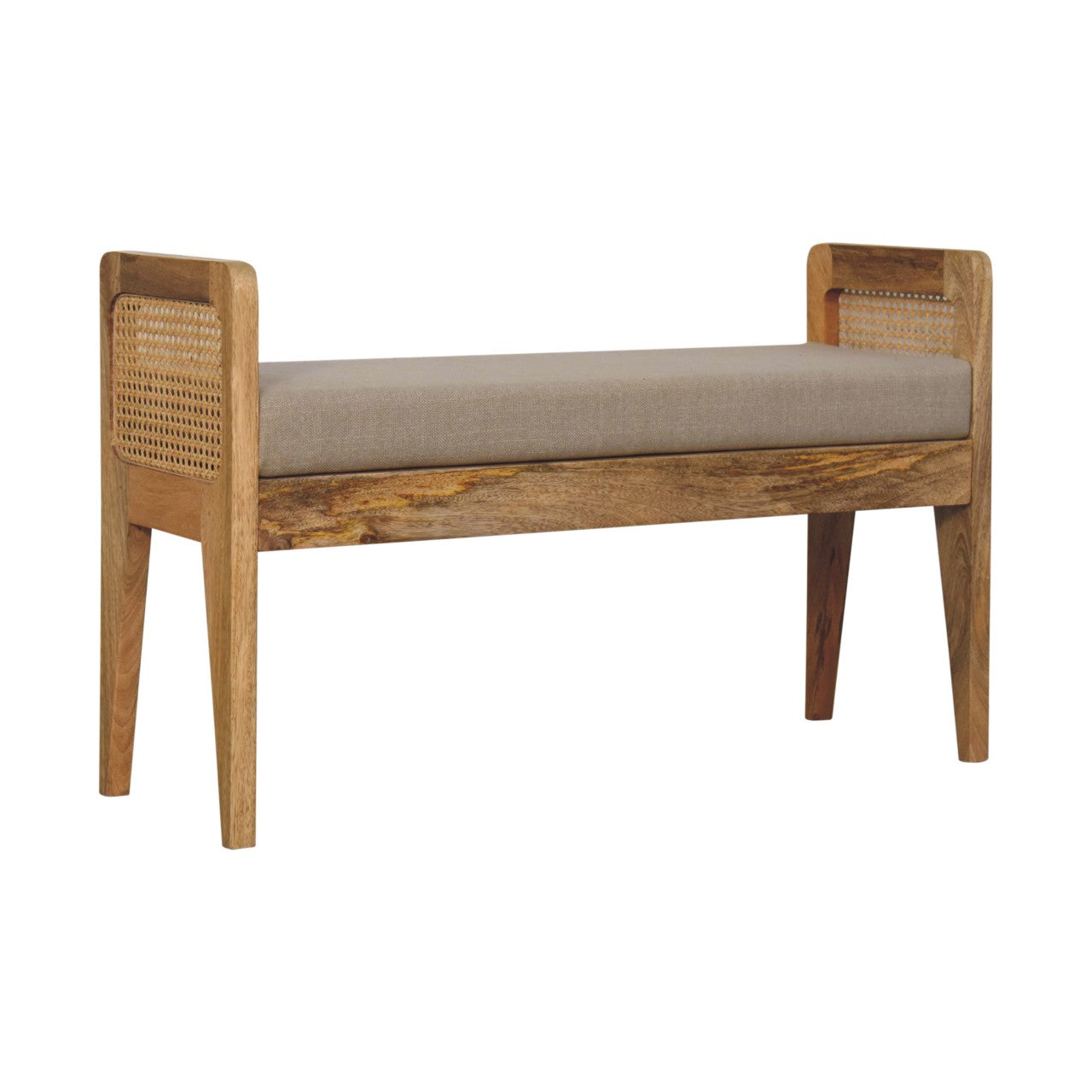 Mud Linen Rattan Bench Living with Luxury