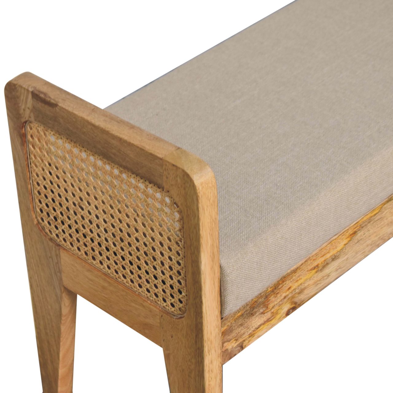 Mud Linen Rattan Bench Living with Luxury