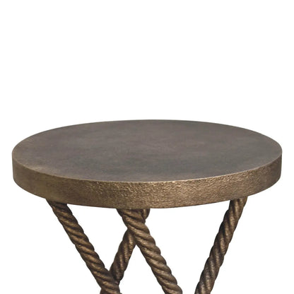 Metallic Rope Side Table - Living with Luxury