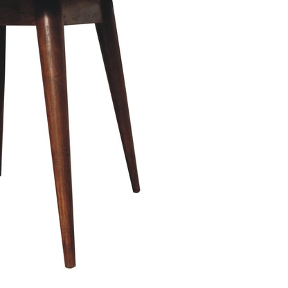 Chestnut Round Nordic End Table - Living with Luxury