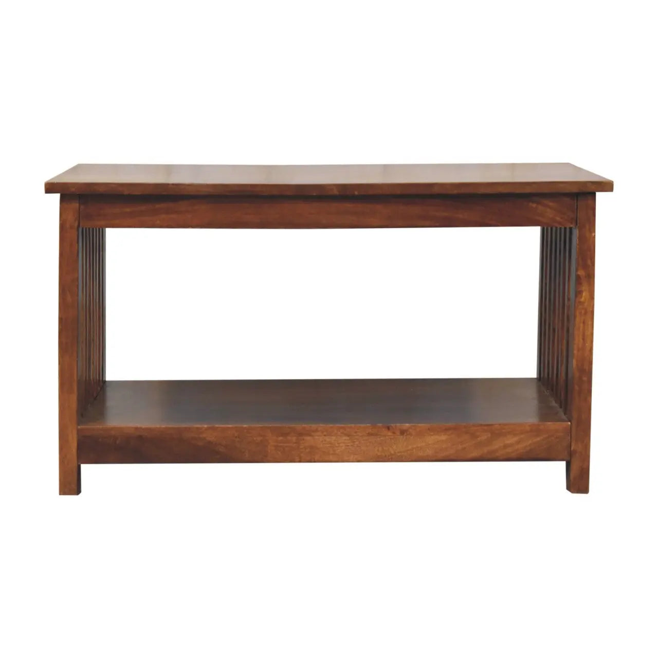 Slatted Chestnut Coffee Table - Living with Luxury