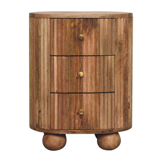 Soba Ball 3 Drawer Bedside - Living with Luxury