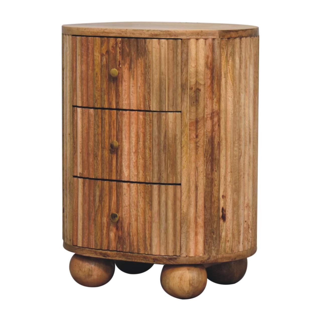 Soba Ball 3 Drawer Bedside - Living with Luxury