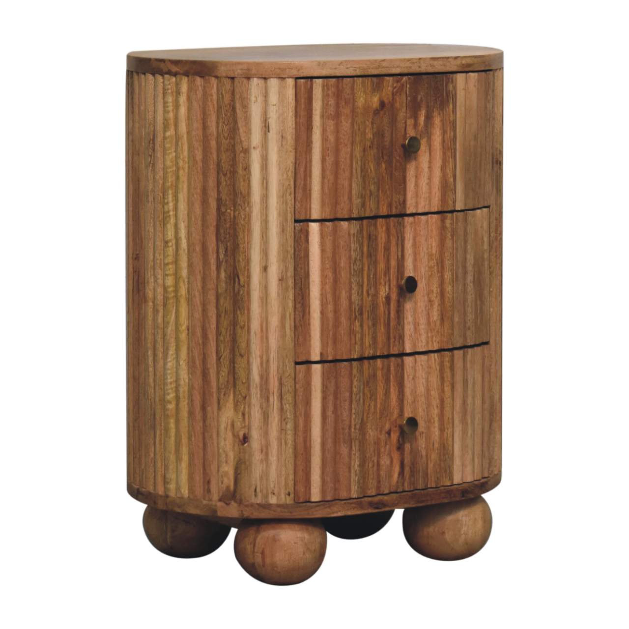 Soba Ball 3 Drawer Bedside - Living with Luxury