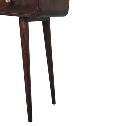 California Walnut Curved Console Table - Living with Luxury