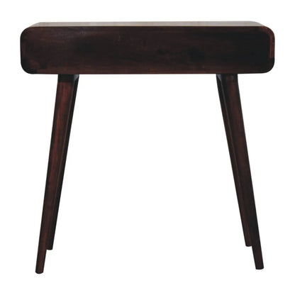 California Walnut Curved Console Table - Living with Luxury