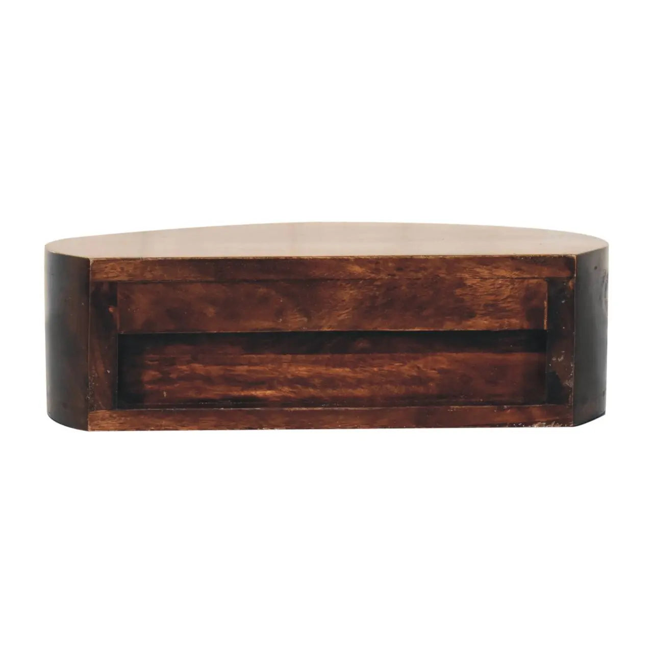 California Walnut Wall Mounted Rounded Bedside - Living with Luxury