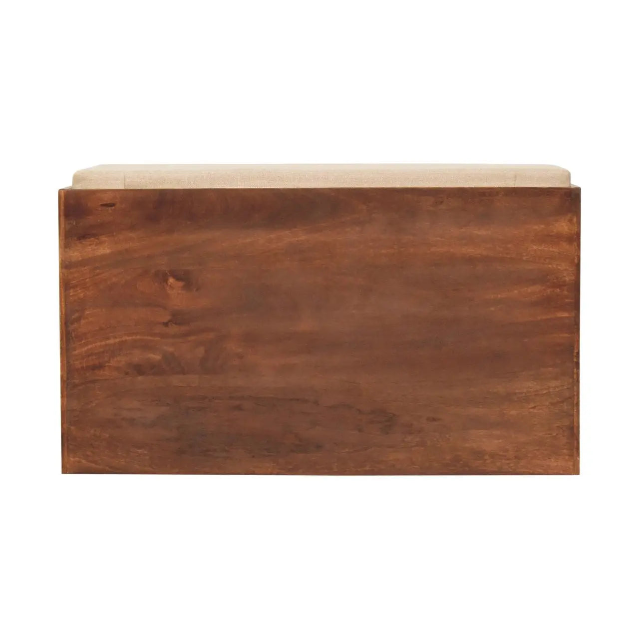 California Walnut & Mud Linen Pull out Shoe Bench - Living with Luxury