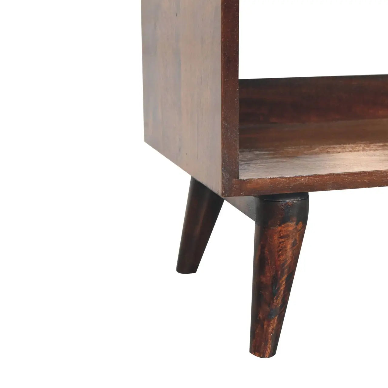 California Walnut bench with mud linen seat pad - Living with Luxury