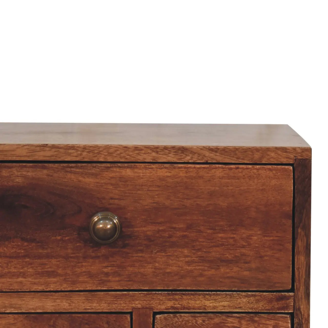 Honey Caramel Nordic Style 4 Drawer Multi Bedside - Living with Luxury