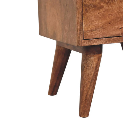 Honey Caramel Nordic Style 4 Drawer Multi Bedside - Living with Luxury