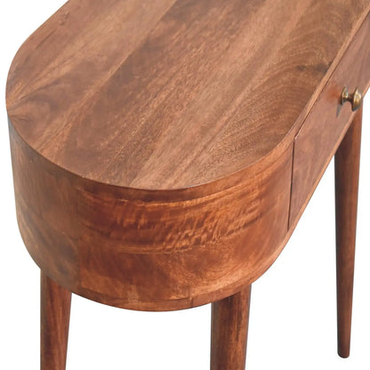 California Walnut Rounded Small Console Table - Living with Luxury