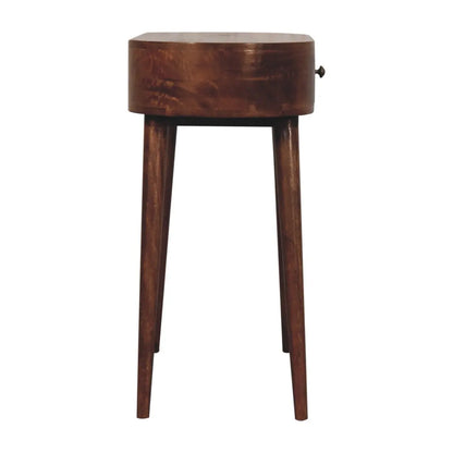 California Walnut Rounded Small Console Table - Living with Luxury