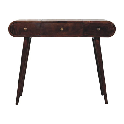 California Walnut Dressing Table with Foldable Mirror - Living with Luxury