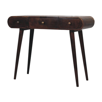 California Walnut Dressing Table with Foldable Mirror - Living with Luxury
