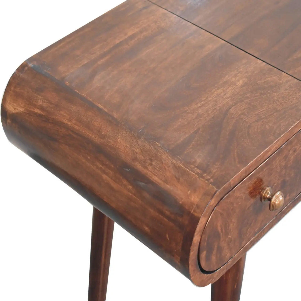 California Walnut Dressing Table with Foldable Mirror - Living with Luxury