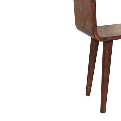 Mini Honey Caramel Curved Open Bedside - Living with Luxury