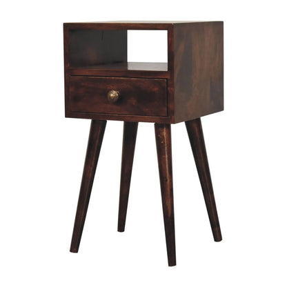 Mini California Walnut Bedside - Living with Luxury