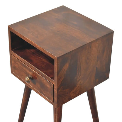 Mini California Walnut Bedside - Living with Luxury