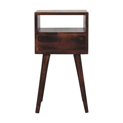 Mini California Walnut Bedside - Living with Luxury