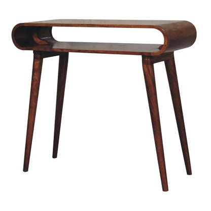 Amaya Honey Caramel Nordic Style Console Table - Living with Luxury