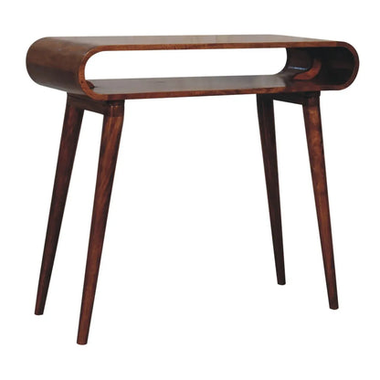 Amaya Honey Caramel Nordic Style Console Table - Living with Luxury